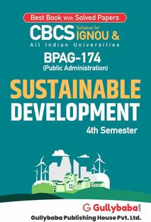 Gullybaba IGNOU 4th Semester CBCS BAG, BA Honours & B.Sc. Honours (Latest Edition) BPAG-174 Sustainable Development in English Medium Help Book with Solved Sample and Guess Papers with Important Study Material (Paperback, Gullybaba.com Panel)  - BPAG-174 Sustainable Development