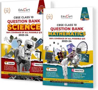 (OLD) Educart CBSE Class 10 Question Bank SCIENCE & MATHS For 2023-2024 (Combo of 2 Books)  - CBSE Class 10 Question Bank 2024
