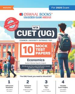 Oswaal NTA CUET (UG) 10 Mock Test Papers | Section II Economics (For 2025 Exam) | With New Syllabus & Pattern Released on 1st March 2025