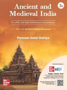 Ancient and Medieval Indian History (English) for UPSC CSE 2025-26 by Poonam Dalal Dahiya (IPS) | 3rd edition (latest) | Civil Services Exam - Prelims, Mains and Interview | State PSCs exams/ PCS exams�| Exclusive access to McGraw Hill edge online platform: Practice tests, Expert sessions, Preparation strategy and much more