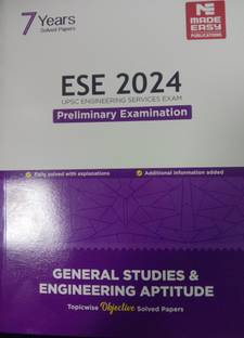 General Studies and Engineering Aptitude Topicwise Objective Solved Paper ,ESE 2024 UPSE ENGINEERING SERVICES EXAM, Preliminary examination, - (English, Paperback,)