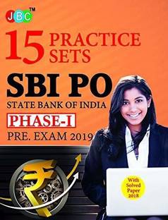 15 PRACTICE SETS SBI PO STATE BANK OF INDIA PHASE-I PRE. EXAM 2019 With Solved Paper 2018