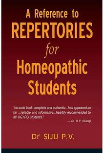 A Reference to Repertories for Homeopathic Students 1 Edition