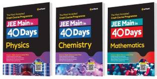 40 Days Crash Course for JEE Main Physics, Chemistry, Mathematics ( Set of 3 Books )