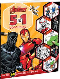 Marvel Avengers: 5-In-1 Colouring | Stickers, Coloring & Activities Books for Kids