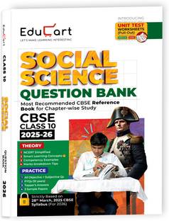 Educart CBSE Question Bank Class 10 Social Science 2025-26 on new Syllabus 2026 (Introducing Unit Test Worksheets)