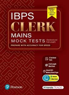 IBPS Clerk Mains-Mock Tests | 12 Sectional and 8 Full-Length Tests | Solved 2023 Memory-based Paper | 1st Edition | - Pearson