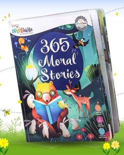 Premium '365 Moral Stories' Book (illustrated) With Colorful Pictures for Kids