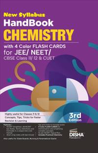 New Syllabus HandBook Chemistry with 4 Color Flash Cards for JEE, NEET, CBSE Class 11/ 12 & CUET - 3rd Edition | NCERT in One Liner Format | Engineering, Medical, Nursing, Paramedical, XI & XII