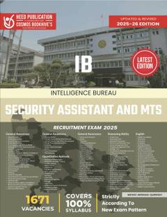 IB (INTELLIGENCE BUREAU) SECURITY ASSISTANT & MTS RECRUITMENT EXAM 2022 - 2023
