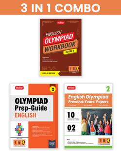 MTG Class-2 International English Olympiad (IEO) Workbook, Prep-Guide & Previous Years Papers (PYQs) with Mock Test Paper (Set of 3 Books) - SOF Olympiad Books For 2025-26 Exam