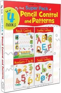 My First Super Boxset of Pencil Control and Patterns : Pack of 4 interactive activity books to practice Patterns, Numbers and Alphabet  - By Miss & Chief
