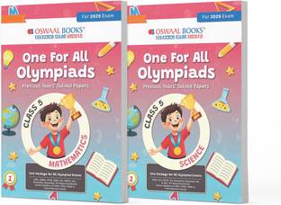 One for All Olympiads Solved Paper Class 5 Maths & Science 2 Books For 2025 Exam