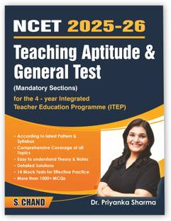 NCET (National Common Entrance Test) Teaching Aptitude & General Test Exam Book 2025 - 2026 | (Mandatory Sections) For the 4 Years ITEP Integrated Teacher Education Programme (BA/BSc/BCom + B.Ed) | 1000+ MCQs | 14 Mock Test for Practice | Detailed Solutions | Based on Latest Syllabus & Pattern | Comprehensive Coverage of all Topics (In English Medium)