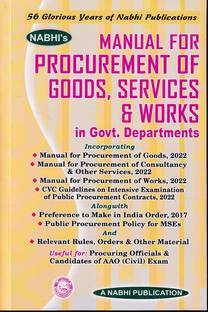 Manual for Procurement of Goods Services and Works in Govt Department