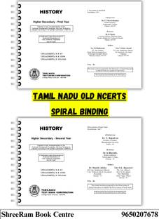 Tamilnadu Board History Old Ncert Books | Class 11th And 12th | Set of 2 Books | For UPSC Civil Services Preparation | English Medium | Photocopy B&W