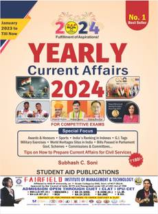 SAP Yearly Current Affairs 2024 from January to December 2023 (Latest & Best) Highly useful for UPSC SSC KVS DSSSB CLAT Banking NDA BBA CUET & other Entrance Exams