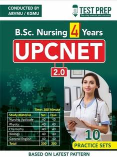 Upcnet B.Sc Nursing Conducted by Abvmu 10 Practice Sets  - NURSING APTITUDE - BY TEST PREP PUBLICATION
Nursing exam 2024