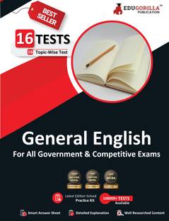 General English For All Government & Competitive Exams Guide Book with Concept & Tricks  - 16 Topic-wise Solved Test (1200 Solved Questions) Tests Useful for SSC, Banking, Railways with Free Access to Online Tests