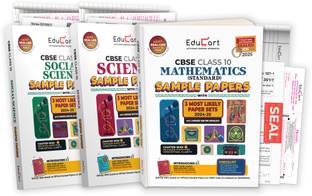 Educart CBSE Class 10 Sample Papers Bundle (2024-25) - Science, Mathematics Standard & Social Science (With exclusive CBSE Mock Booklets for 2025 Exam)