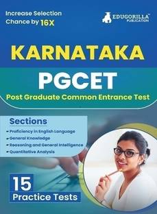 Karnataka PGCET- Post Graduate Common Entrance Test Prep Book  - Book 2024 (English Edition) - 15 Practice Tests (1500 Solved MCQs) with Free Access to Online Tests