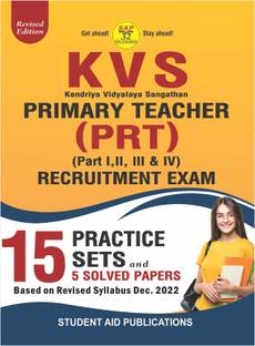 KVS PRT 2023-24 Primary Teacher (Part I, II, III & IV) Exam 15 Practice Sets and 5 Solved Papers including 2023 Paper