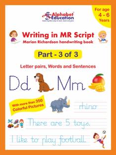 Writing in MR Script - Marion Richardson handwriting book - Part 3 of 3 - Letter pairs, Words and Sentences - For age 4 to 6 years