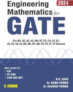 Engineering Mathematics For GATE 2024 : MA, XE, AE, AG, BM, BT, CE, CH, CS, EC, EE, ES, GE, IN, ME, MN, MT, NM, PE, PH, PI, TF, All Streams Exams. Also useful for ESE, IIT-JAM, CSIR UGC NET | Gate, PSUs Exam Book | S. Chand Latest Edition 2023