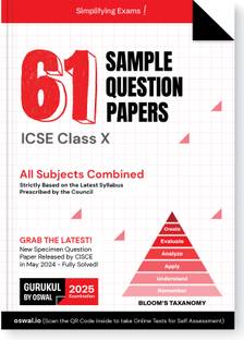 Gurukul By Oswal 61 Sample Question Papers for ICSE Class 10 Board Exam 2025 : Fully Solved New Specimen Question Paper, Latest Syllabus (All Subjects), New SQP Pattern 2024