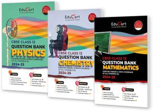 (OLD) Educart CBSE Class 12 Question Bank PHYSICS, CHEMISTRY & MATHEMATICS 2024-25 Bundle (Set of 3 Books) For 2025 Board Exams (As per latest CBSE Syllabus 23 Mar 2024)