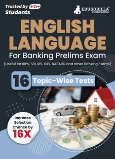 English Language For Banking Prelims Exam  - 2024 (English Edition) - Solved 16 Topic-wise Tests For SBI/IBPS/RBI/IDBI Bank/Nabard/Clerk/PO with Free Access To Online Tests