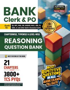 Examcart Bank Clerk & PO Reasoning Question Bank for 2025 Bank Exams (SBI | IBPS | RRBs | RBI | NABARD) in English