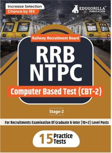 RRB NTPC Stage 2 (CBT-2) Main Exam  - 2024 | 1500+ Solved MCQ Questions (10 Mock Tests + 3 Previous Year Papers)