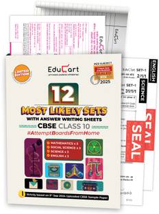 Educart CBSE Class 10 Most Likely Sets of Sample Papers - Science, Maths Standard, Social Science & English (with Answer Writing Sheets 2024-25)  - Sample Paper Class 10 2025
