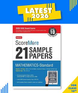 Scoremore 21 Sample Papers Cbse Boards as Per Revised Pattern for 2020 Class 10 Mathematics Standard