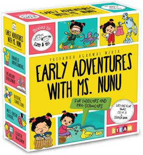 Early Adventures with Ms. Nunu: Set of 4 Interactive Book for Kids  - Lift the Flap Book for Kids | STEM Board Books for Toddlers | Early Learning Children's Books for 6+ Month Baby | Gifts for Boys & Girls, 1, 2, 3, 4 Years
