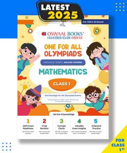 Oswaal One For All Olympiad Class 1 Mathematics| Previous Years Solved Papers| Exam Paperback, Oswaal Editorial Board|New Latest Edition For 2025-2026