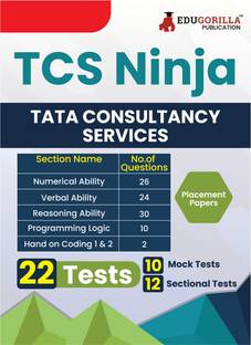 EduGorilla TCS Ninja Preparation Book  - 10 Full Length Mock Tests and 12 Sectional Tests (1100 Solved Objective Questions)