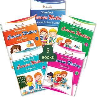 Cursive Writing Practice Books for Kids | Set of 5 Handwriting Improvement Book for Children age 4+ years