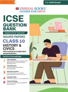 Oswaal Icse Question Bank Solved Papers Class 10 History & Civics