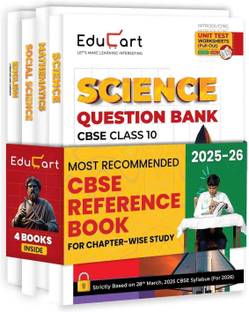 Educart CBSE Question Bank Class 10 Bundle - Science, Mathematics, Social Science and English on New Syllabus 2025-26 (Introducing Unit Test Worksheets for 2026 Boards)