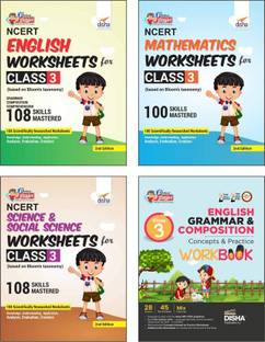 Combo Perfect Genius Class 3 Ncert Science, Social Studies, Mathematics, English Grammar & Comprehension Worksheets - Follows Nep 2020 Guidelines - Bloom's Taxonomy