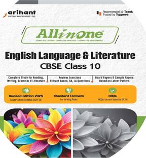 All In One English Language & Literature CBSE Class 10th Based On Latest NCERT For CBSE Exams 2025 | Mind map in each chapter | Clear & Concise Theory | Intext & Chapter Exercises | Sample Question Papers