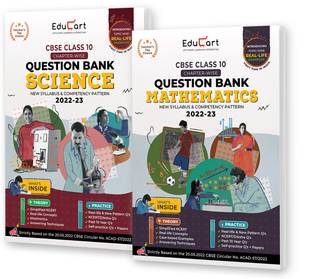Educart CBSE Class 10 Bundle - Science and Maths Question Banks 2022 (Based on new Sample Paper pattern of 16th Sep 2022) Edubook