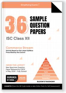 Gurukul By Oswal 36 Sample Question Papers for ISC Commerce Stream Class 12 Exam 2025 : Solved New Specimen Questions (English I & II, Maths, Economics, Commerce, Accounts, Physical Edu, Comp Sc.)