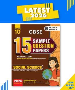 PW CBSE Class 10 Social Science Sample Papers 2026 | 15 Papers + Mind Maps, 111 Most Probable Questions & Answer Templates