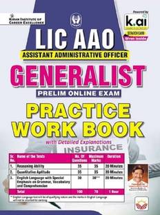 LIC AAO Generalist Prelim Online Exam Practice Work Book (English Medium) (5619)