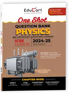Educart ICSE Class 10 Physics One Shot Question Bank 2025 for 2024-25 Exam