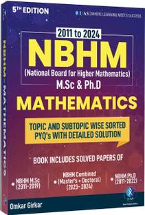NBHM Mathematics Book  - 2026 | Previous Year Solved Papers | Updated Edition (2011 to 2024) with Detailed Solutions (Unit Wise Sorted) | Best Seller Book for National Board of Higher Mathematics MSc and PhD Exams | Two Brothers Publications