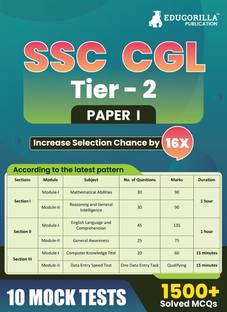 SSC CGL Tier 2 (Paper-1) Exam Book  - 2024 (English Edition) | 10 Full Length Mock Tests (1500 Solved MCQs) with Free Access to Online Tests